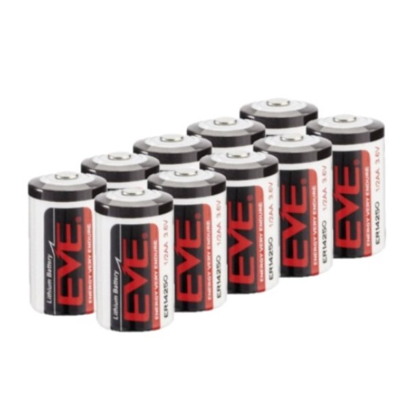 EVE Aanbieding: 10 x EVE ER14250 / 1/2 AA batterij (3.6V, 1200 mAh, Li-SOCl2)  AEV00030 - 1