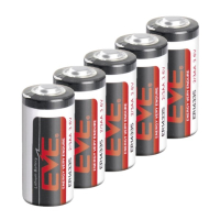 Aanbieding: 5 x EVE ER14335 / 2/3AA batterij (3.6V, 1650 mAh, Li-SOCl2) AEV00076