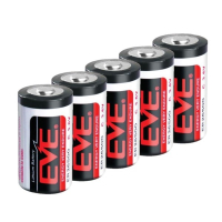 EVE Aanbieding: 5 x EVE ER26500 / C batterij (3.6V, 8500 mAh, Li-SOCl2)  AEV00060