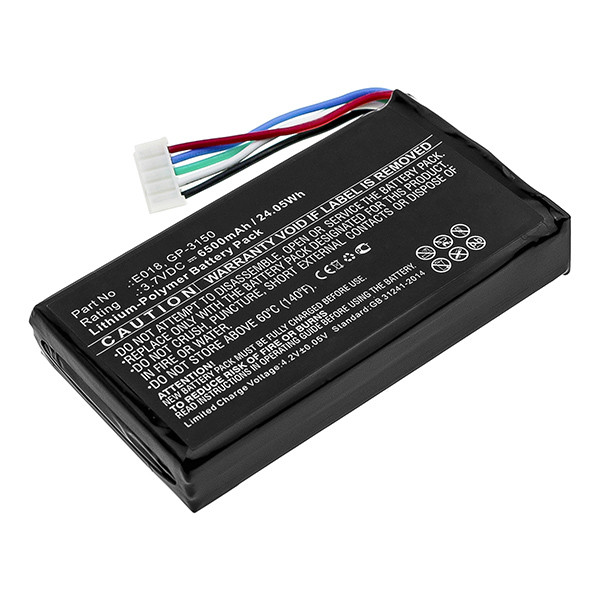EXFO E018 / GP-3150 accu (3.7 V, 6500 mAh, 123accu huismerk)  AEX00094 - 1