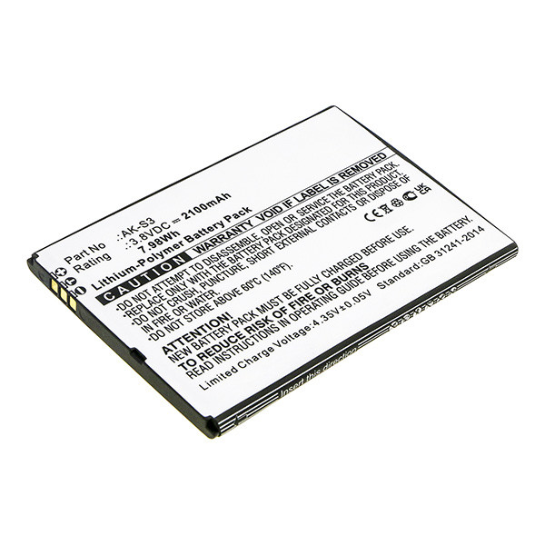 Emporia AK-S3 accu (3.8 V, 2100 mAh, 123accu huismerk)  AEM00082 - 1