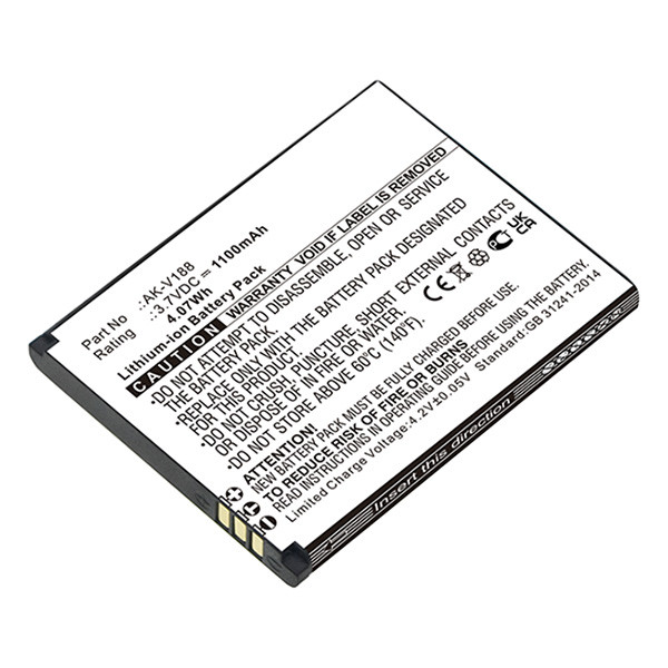 Emporia AK-V188 accu (3.7 V, 1100 mAh, 123accu huismerk)  AEM00083 - 1