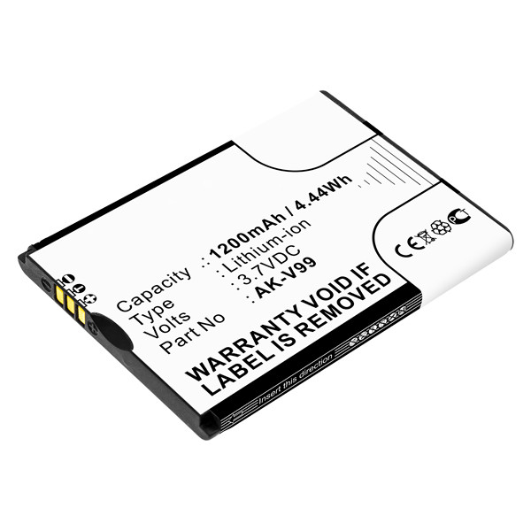 Emporia AK-V99 accu (3.7 V, 1200 mAh, 123accu huismerk)  AEM00079 - 1