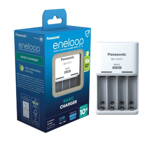 Eneloop Panasonic Eneloop BQ-CC51E Basic Charger voor AA en AAA batterijen  AEN00040 - 1