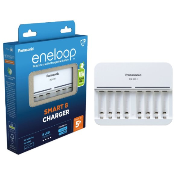 Eneloop Panasonic Eneloop BQ-CC63 Smart Charger voor 8 stuks AA / AAA batterijen  AEN00044 - 1