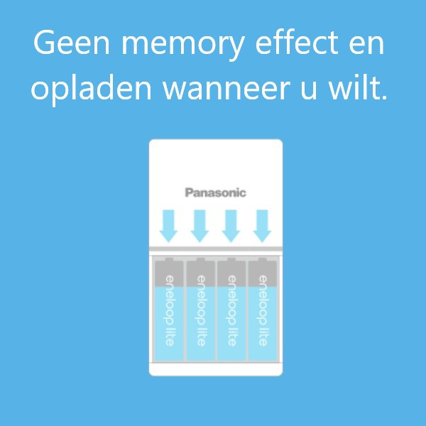 Eneloop Panasonic Eneloop Lite Oplaadbare AAA / HR03 Ni-Mh Batterijen (2 stuks, 550 mAh)  AEN00017 - 5