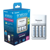 Eneloop Panasonic Eneloop Oplaadbare AA Batterijen + Smart Plus Charger (4 stuks, 2000 mAh)  AEN00025 - 1