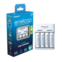 Eneloop Panasonic Eneloop Oplaadbare AA / HR06 Batterijen + USB Lader (4 stuks, 2000 mAh)  AEN00045