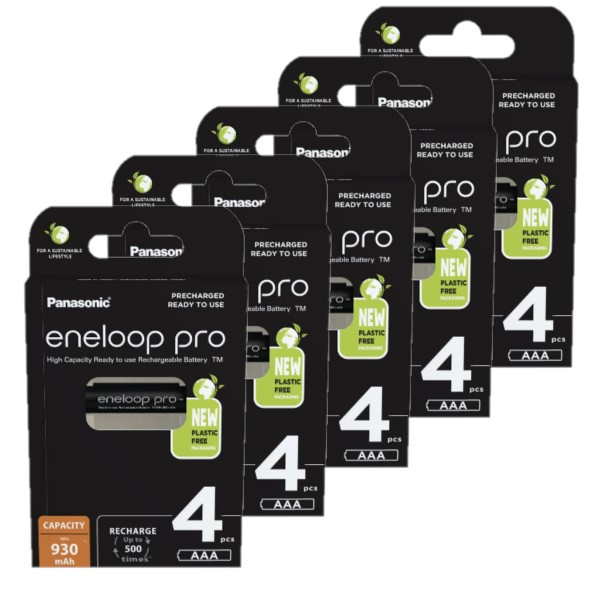 Eneloop Panasonic Eneloop Pro Oplaadbare AAA / HR03 Ni-Mh Batterijen (20 stuks, 930 mAh)  AEN00089 - 1