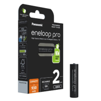 Eneloop Panasonic Eneloop Pro Oplaadbare AAA / HR03 Ni-Mh Batterijen (2 stuks, 930 mAh)  AEN00011