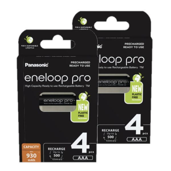 Eneloop Panasonic Eneloop Pro Oplaadbare AAA / HR03 Ni-Mh Batterijen (8 stuks, 930 mAh)  AEN00104 - 1