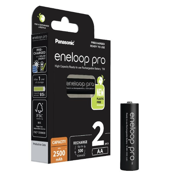 Panasonic Eneloop Pro / HR06 Ni-Mh Batterijen stuks, 2500 mAh) Eneloop 123accu.nl