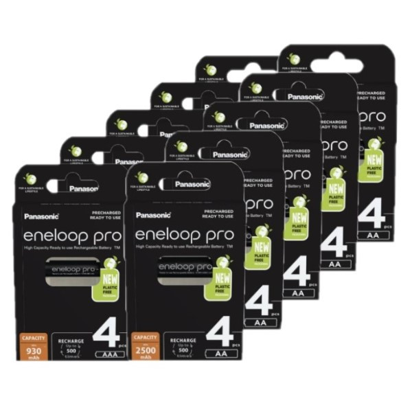 Eneloop Panasonic Eneloop Pro Oplaadbare AA / HR6 + AAA / HR03 Ni-Mh Batterijen (40 stuks)  AEN00093 - 1
