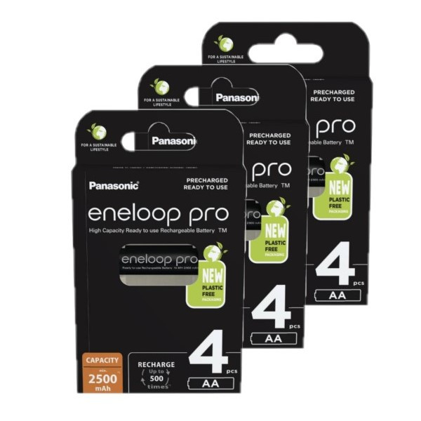 Eneloop Panasonic Eneloop Pro Oplaadbare AA / HR6 Ni-Mh Batterijen (12 stuks, 2500 mAh)  AEN00085 - 1