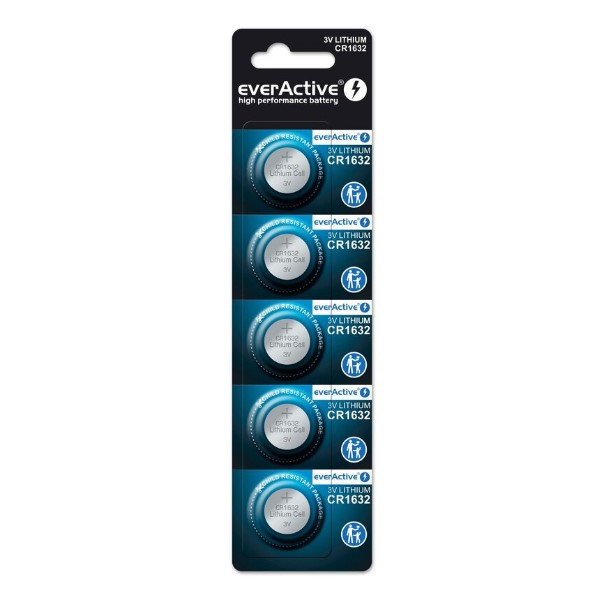 EverActive CR1632 3V Lithium knoopcel batterij 5 stuks  AEV00049 - 1