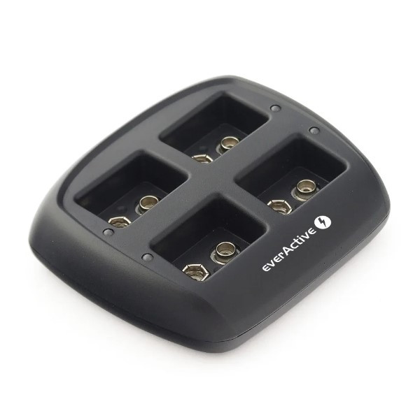 EverActive NC-109 4-slots batterijlader voor 9V / 6HR61 batterijen  AEV00071 - 1