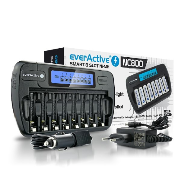 EverActive NC-800 8-slots batterijlader voor AA en AAA batterijen  AEV00069 - 2