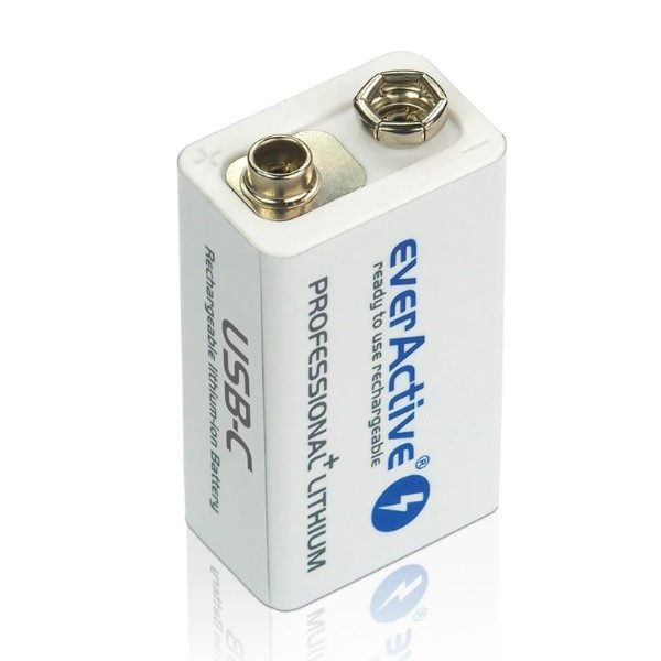 EverActive USB-C oplaadbaar E-block 9V (1 stuk, 500 mAh) AEV00081 - 2