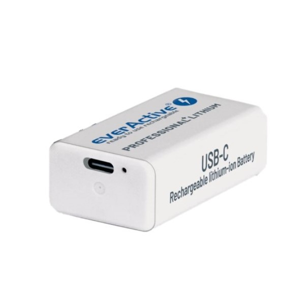 EverActive USB-C oplaadbaar E-block 9V (1 stuk, 500 mAh) AEV00081 - 3