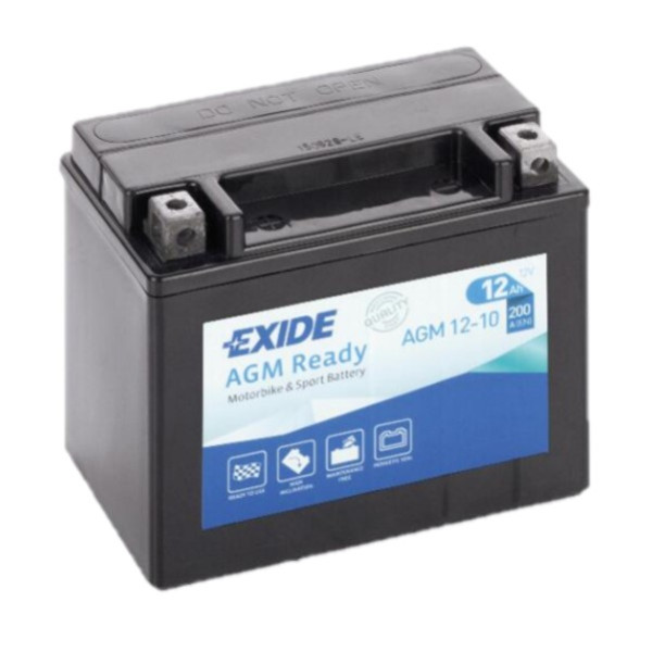 Exide AGM Ready AGM12-10 / YTX12-BS accu (12V, 10Ah, 150A) AEX00119 - 1
