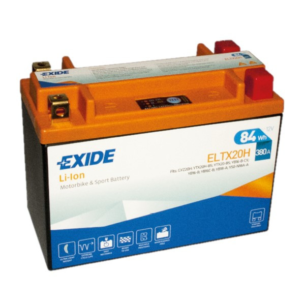 Exide ELTX20H Lithium accu (12V, 7Ah, 84Wh, 380A) AEX00105 - 1
