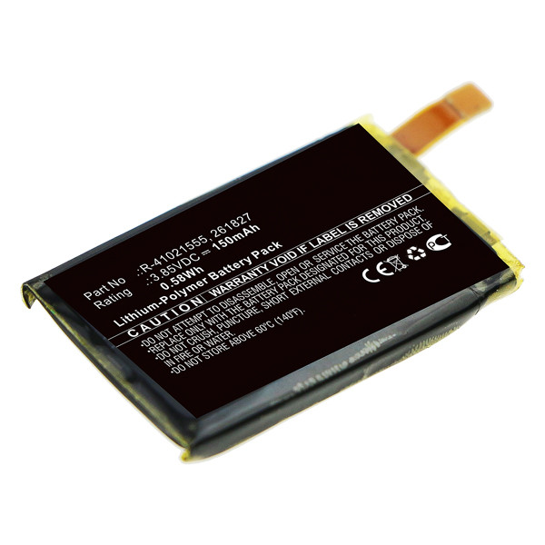 Fitbit 261827 / R-41021555 accu (3.85 V, 150 mAh, 123accu huismerk) AFI00064 - 1