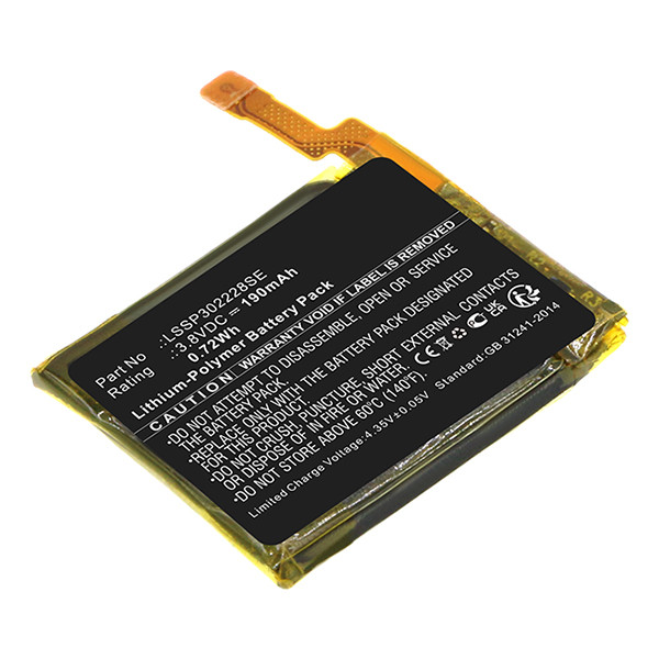 Fitbit LSSP302228SE accu (3.8 V, 190 mAh, 123accu huismerk) AFI00075 - 1