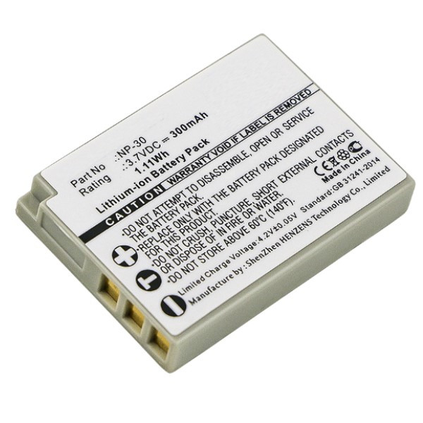 FujiFilm NP-30 accu (3.7 V, 300 mAh, 123accu huismerk)  AFU00031 - 1