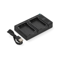 FujiFilm NP-60 / NP-120 USB-C double slot oplader (4.2V, 0.7A, 123accu huismerk) AFU00357