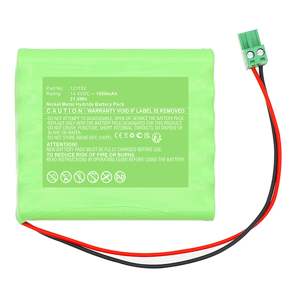 GEZE 121152 /  80100402 accu (14.4 V, 1500 mAh, 123accu huismerk) AGE00178 - 2