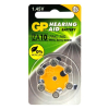 GP 10 / PR70 / Geel gehoorapparaat batterij 6 stuks (geel)  215136 - 1