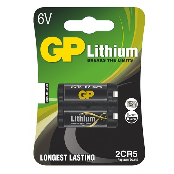 GP 2CR5 / DL245 Lithium batterij 1 stuk  215036 - 1