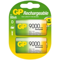 GP 9000 Oplaadbare D / HR20 Ni-Mh Batterijen (2 stuks, 9000 mAh)  215070