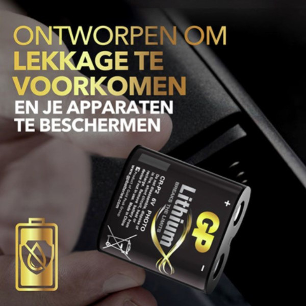 GP CR-P2 Lithium batterij (1 stuk, 6V, 1400 mAh) 215034 - 4