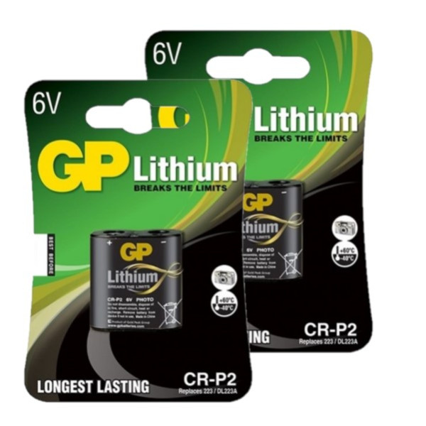 GP CR-P2 Lithium batterij (2 stuks, 6V, 1400 mAh) AGP00221 - 1