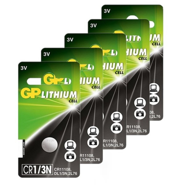GP CR1/3N 3V Lithium batterij 5 stuks AGP00193 - 1