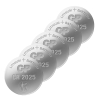 GP CR2025 / DL2025 / 2025 Lithium knoopcel batterij 5 stuks