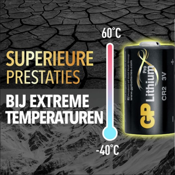 GP CR2 Lithium batterij (1 stuk, 3V, 920 mAh) 215032 - 4