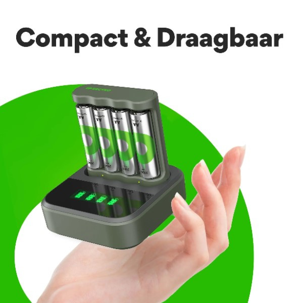 GP Dock Basislader + GP ReCyko Oplaadbare AA / HR6 Ni-Mh Batterijen (4 stuks, 2100 mAh)  AGP00109 - 3