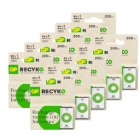 GP ReCyko Oplaadbare 9V / E-block / 6HR61 Ni-Mh Batterij (10 stuks, 200 mAh)  AGP00137