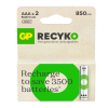 GP ReCyko Oplaadbare AAA / HR03 Ni-Mh Batterijen (2 stuks, 850 mAh)  AGP00119 - 1