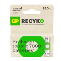 GP ReCyko Oplaadbare AAA / HR03 Ni-Mh Batterijen (4 stuks, 850 mAh)  AGP00111