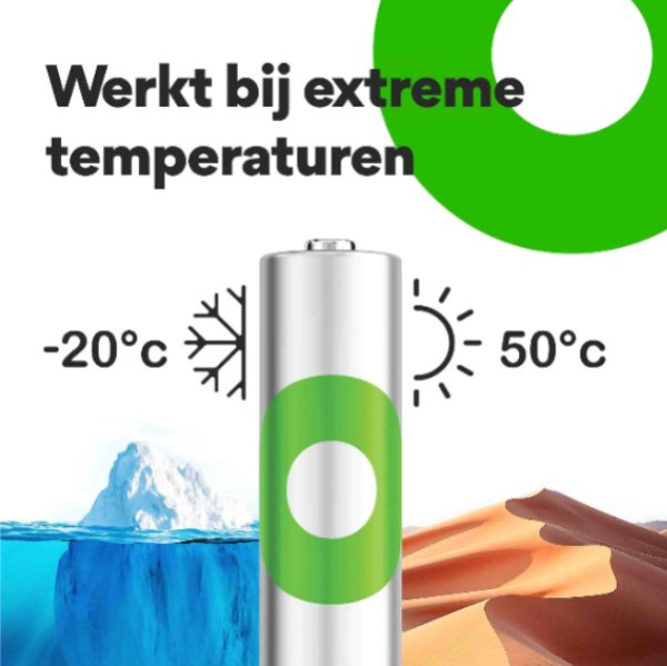 GP ReCyko Oplaadbare AA / HR6 Ni-Mh Batterijen (4 stuks, 2600 mAh)  AGP00102 - 8