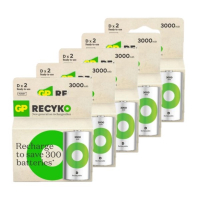 GP ReCyko Oplaadbare D / HR20 Ni-Mh Batterijen (10 stuks, 3000 mAh)  AGP00128