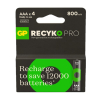 GP ReCyko Pro Oplaadbare AAA / HR03 Ni-Mh Batterijen (4 stuks, 800 mAh)