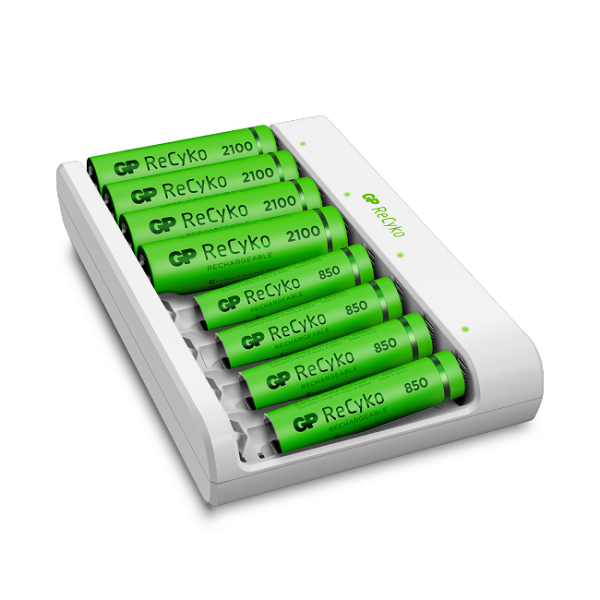 wenselijk Goed opgeleid Opiaat GP ReCyko USB Oplader voor AA en AAA Batterijen ( 4 stuks AA, 4 stuks AAA)  GP 123accu.nl