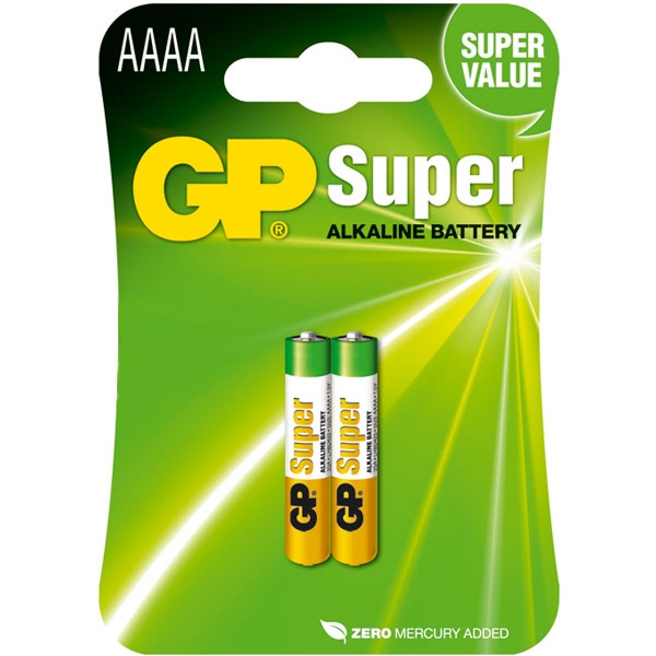 GP Super AAAA / MN2500 / LR61 Alkaline Batterij (2 stuks)  215124 - 1