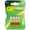 GP Super AAA / MN2400 / LR03 Alkaline Batterij 4 stuks  AGP00263
