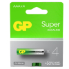 GP Super G-Tech AAA / MN2400 / LR03 Alkaline Batterij 4 stuks  AGP00354