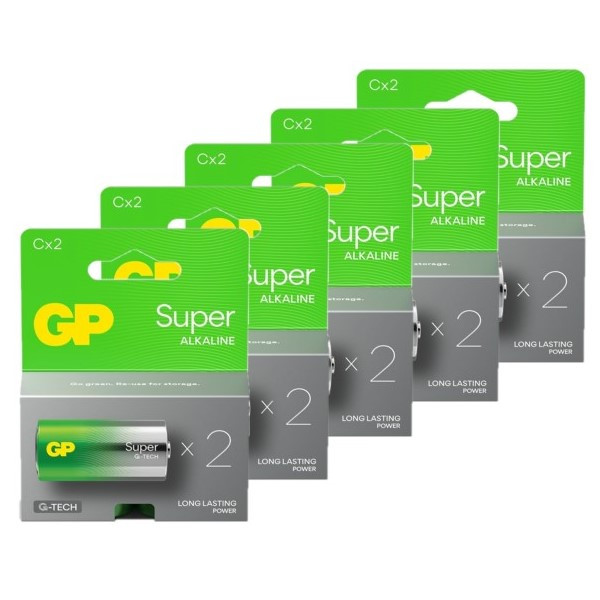 GP Super G-Tech LR14 / C Alkaline Batterij 10 stuks  AGP00328 - 1